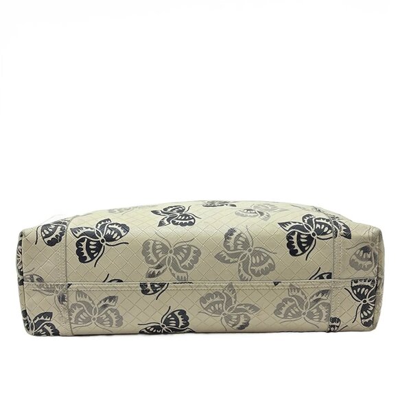 BOTTEGA VENETA Intrecciomirage Light Beige Black Gray Leather Bag 386-081725 - Picture 4 of 8